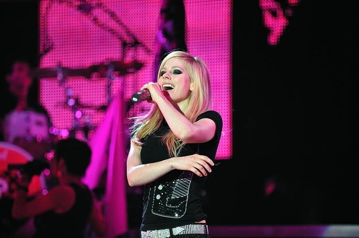Avril Lavigne performs during The Best Damn Tour in Amsterdam, 2008Via Wikimedia