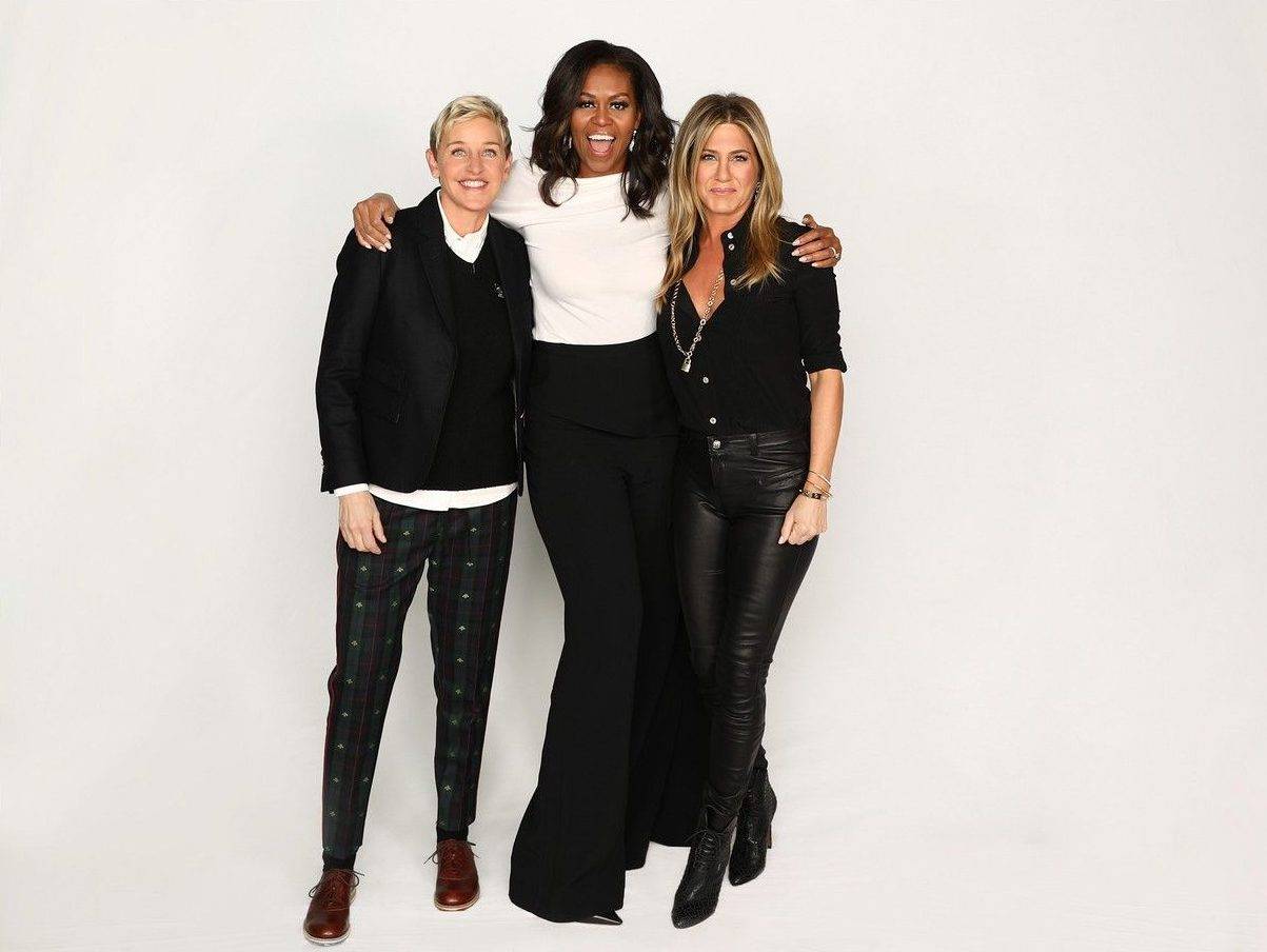 Ellen DeGeneres Jennifer Aniston Michelle Obama 2018