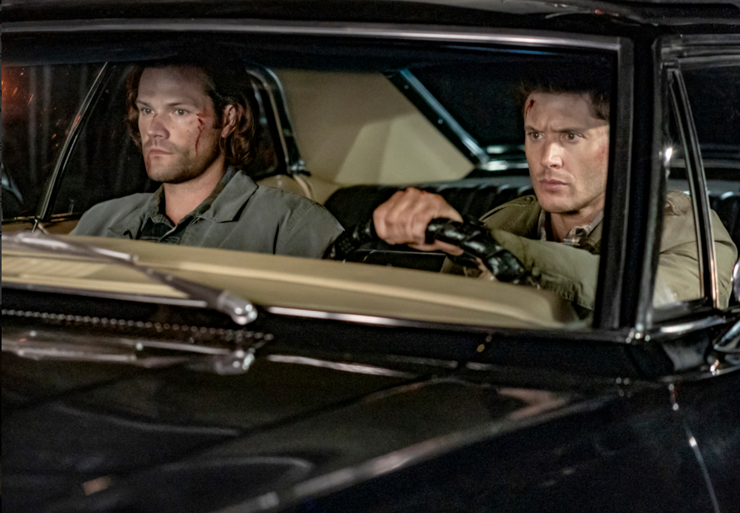 Sam e Dean no Impala