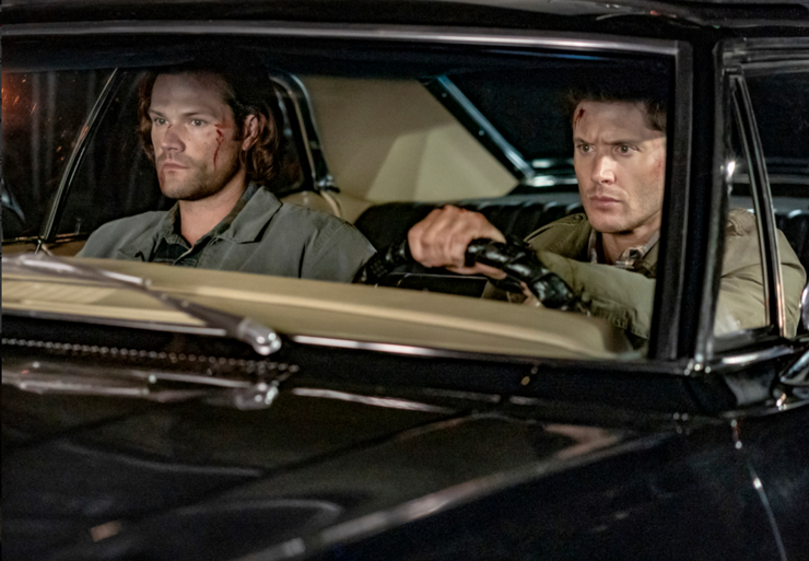 Sam og Dean I Impala