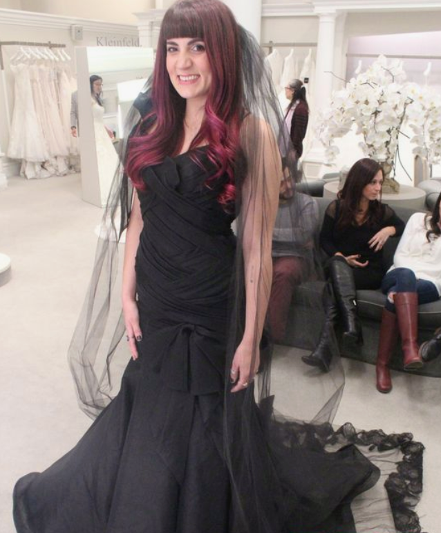 pnina tornai black wedding dress