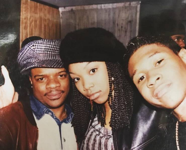 usher na zdjęciu z. brandy i ricky bell