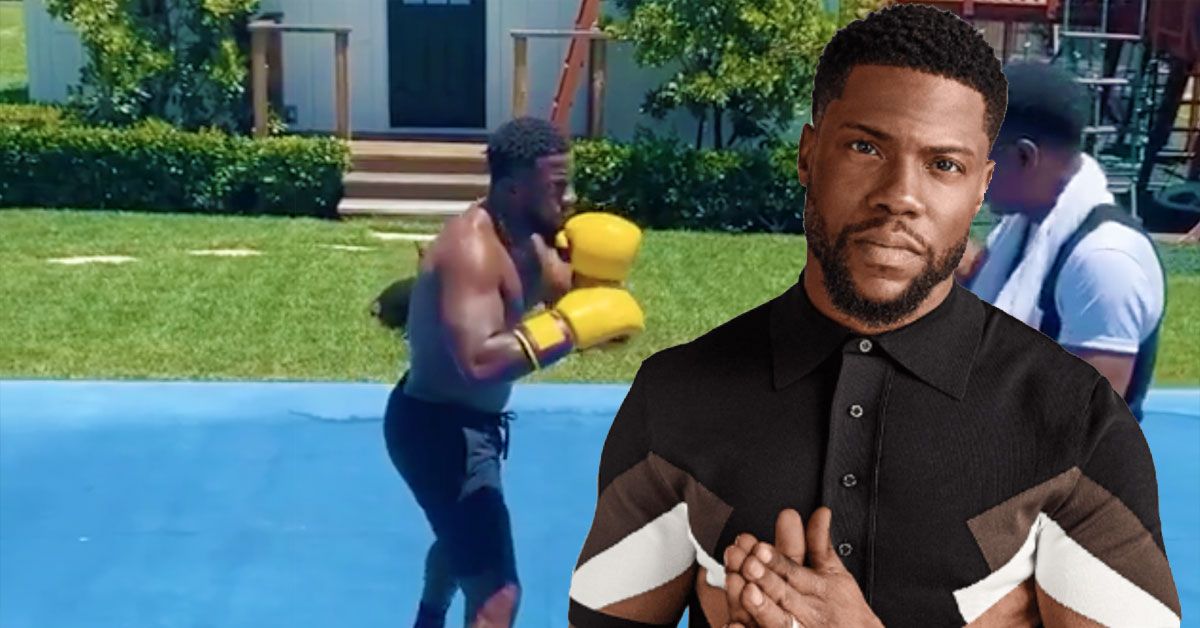 kevin hart showing boxing moves